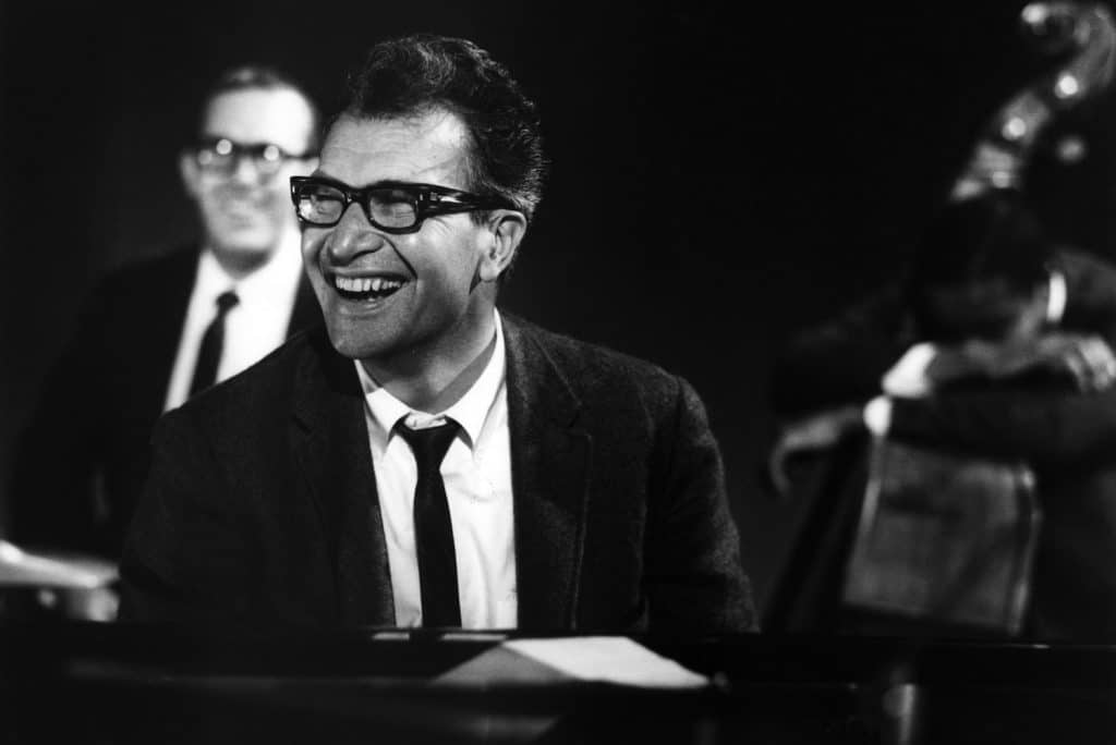 Dave Brubeck performing on stage, (Photo by David Redfern/Redferns)