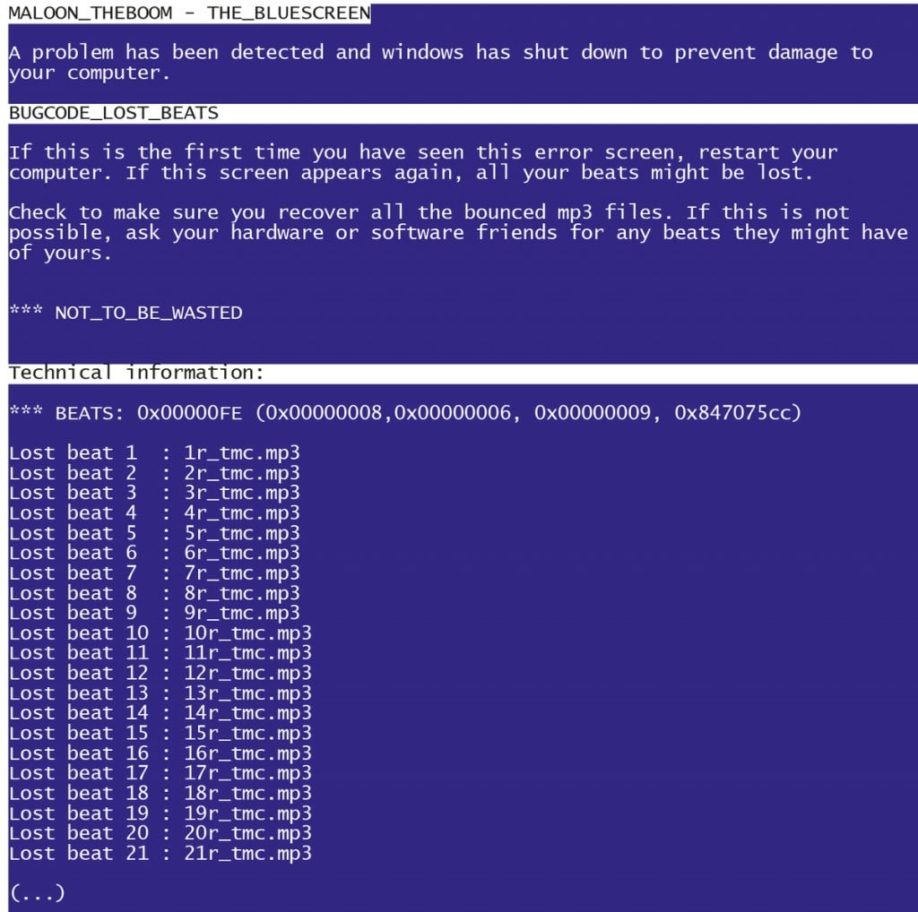 Maloon TheBoom - The_Bluescreen - 2015
