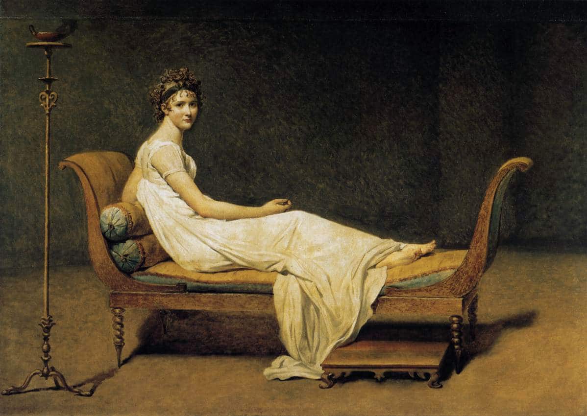 Jacques-Louis David, Portrait de madame Récamier, 1800.