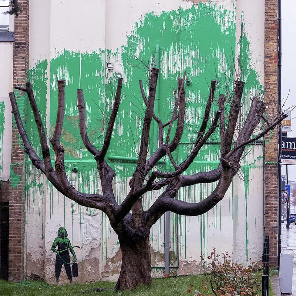 banksy green tree